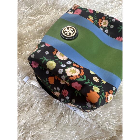 Tory Burch Floral Stripe Cosmetic Bag - Picture 7 of 7